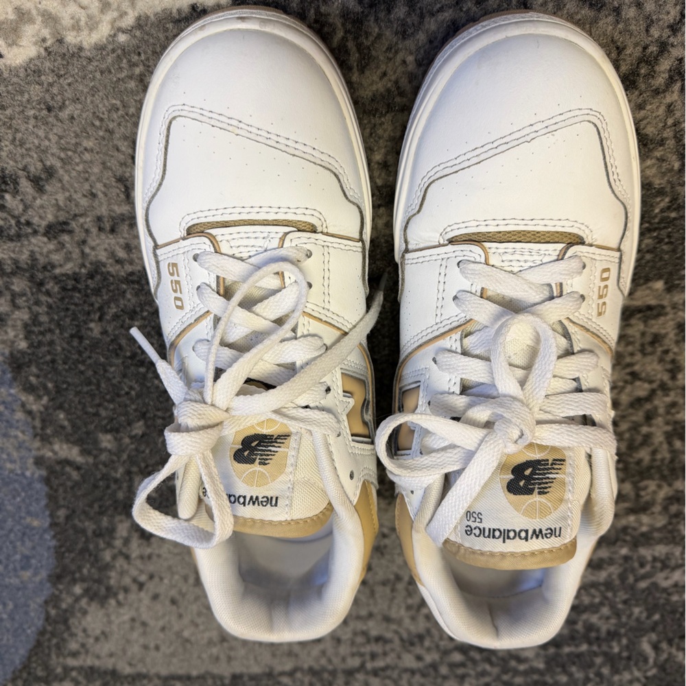 New Balance Sneakers - White and Tan